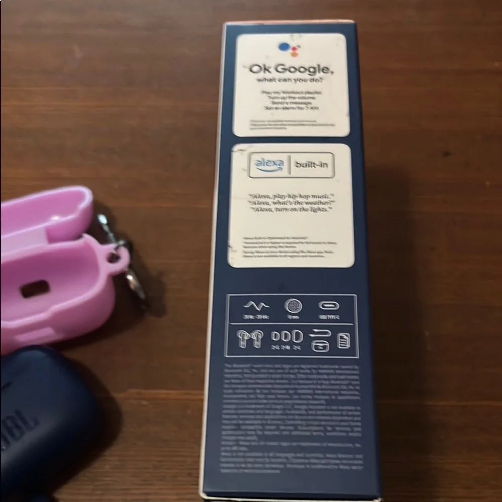 JBL TUNE230NC Wireless Bluetooth Earbuds with Pink Charging Case - Navy Blue